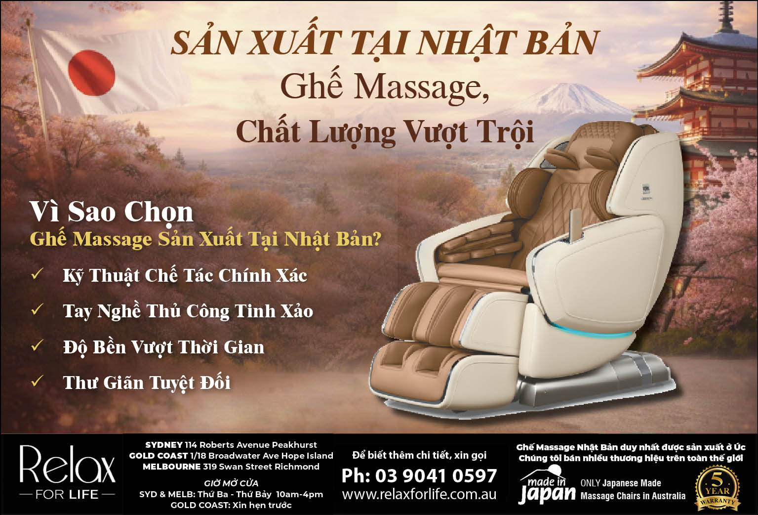 Relax For Life Japanese Massage Chairs